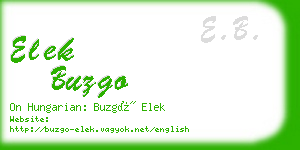 elek buzgo business card